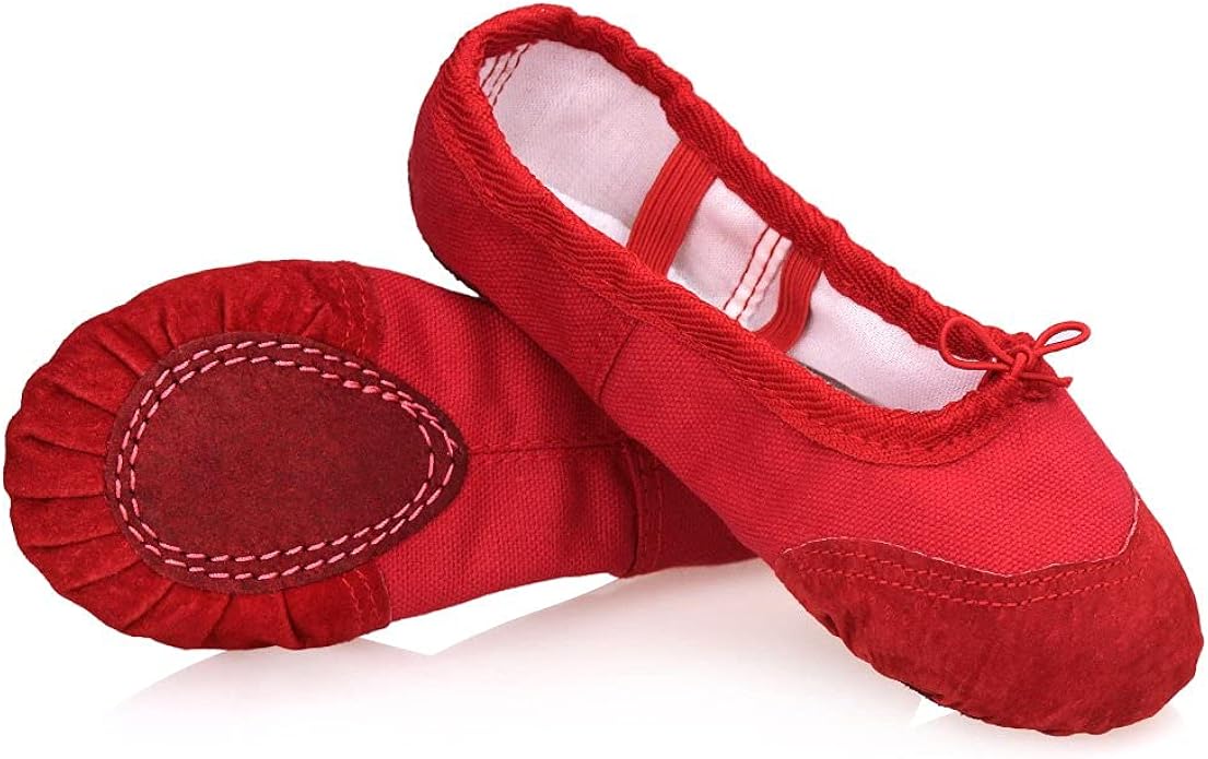 daydance 芭蕾拖鞋柔软分叉鞋底舞蹈鞋(幼儿,儿童,男孩,女孩,成人)